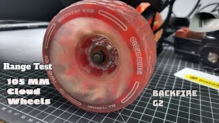 BackFire G2 Black  Range test 105MM Cloud Wheels 2022 [upl. by Enelyam]