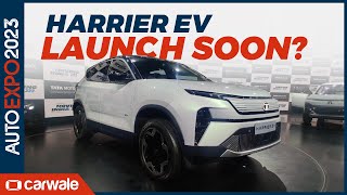 Tata Harrier EV Showcased at Auto Expo 2023  CarWale [upl. by Bridgid]