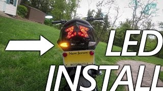 How To Install LED Blinkers on the Kawasaki z125 Pro [upl. by Nnair664]