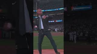 Derek Jeter Throws First Pitch In MLB World Series Game 3⚾️ subscribe mlb baseball viral shorts [upl. by Worden]