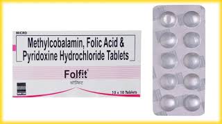 Folfit Tablet Benifit  Composition  Pyridoxine MethylcobalaminFolic Acid Uses [upl. by Eicats]