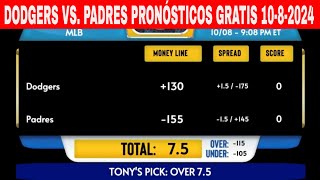 LA Dodgers vs San Diego Padres 1082024 Pronósticos GRATIS de la MLB para Hoy [upl. by Nivak652]