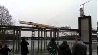 Metro Vancouver Port Mann Bridge Collapsed Crane [upl. by Chrysler]