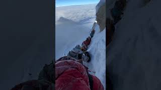 Climbers are approaching the summit of Manaslu lakpamountaineeringg [upl. by Leler]