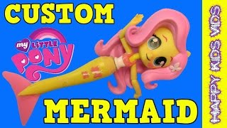 Custom My Little Pony Equestria Girls Mermaid Tutorial MLP [upl. by Janerich485]