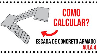 4  Cálculo de escada de concreto armado  Armadura [upl. by Akamahs]