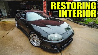 RESTORING THE MKIV SUPRA Pt 4 Corbeau Seats amp FULL INTERIOR [upl. by Shotton]