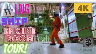 A Tour Of Mega LNG Ship Engine Room Tour 4k [upl. by Westland157]