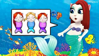 Ariel PREGNANT With TRIPLETS MERMAIDS  My Talking Angela 2 [upl. by Tarfe]