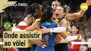 BRASIL X POLÔNIA NO VÔLEI FEMININO ONDE ASSISTIR À TRANSMISSÃO AO VIVO DO JOGO DAS OLIMPÍADAS 2024 [upl. by Awad548]