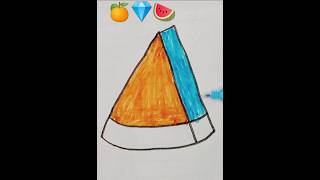 Satisfying🍊💎🍉 shorts drawing trending viralvideo art [upl. by Saw]