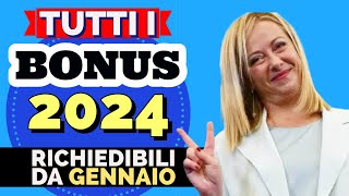 Ecco i NUOVI BONUS IN ARRIVO da Gennaio 2024 Nuovi aiuti di cui usufruire [upl. by Yreme]