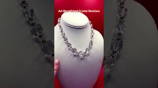 Art Deco Crystal Cubed Necklace [upl. by Einnov]