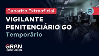 Concurso Vigilante Penitenciário GO Temporário Gabarito Extraoficial [upl. by Oratnek]