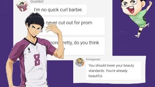 Prom queen  Beach bunny  Haikyuu lyric prank  angsty goshiki  kogagoshi [upl. by Mareah]