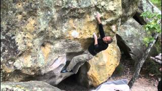 Fontainebleau bouldering  Belle Gueule 7a [upl. by Sucramrej]