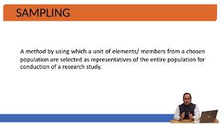 Sampling Technique  Prof Rishi Pal  Shri Vishwakarma Skill University Palwal [upl. by Hannus]