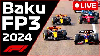 🔴F1 LIVE  AzerbaijanBaku GP FP3  Commentary  Live Timing [upl. by Asilanna]