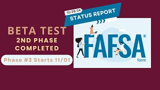 FAFSA Beta Testing Phase 2 Update fafsa betatesting departmentofeducation [upl. by Lesak958]