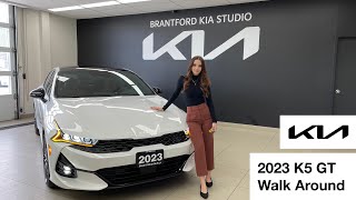 2023 Kia K5 GT with Brown Interior Full Walk Around and Review [upl. by Etteragram817]