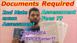 Documents amp Fees required for 2nd Mate exam Assessment  Full details [upl. by Dmitri]