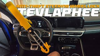 Tevlaphee AntiTheft Twin Bar Double Hook Car Steering Wheel Lock  Good Luck Kia Boyz [upl. by Mehetabel]