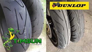 TIMSUN HIGH GRIP EN UNA SUZUKI GS500 [upl. by Bergman]