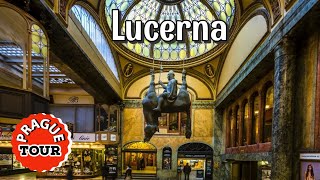 Palác lucerna  Walking tour of Prague Czech Republic🇨🇿 [upl. by Hpesoj]