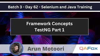 Framework Concepts  TestNG  Part 1 Selenium Java Training 62 [upl. by Inobe]