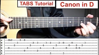 Canon in D  Fingerstyle TABS Guitar Lesson Tutorial How to play Canon in D with Tabs [upl. by Cris404]