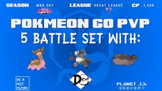 Pokémon GO PvP  Great League 5 Rounds Gastrodon  Pangoro  Clodsire [upl. by Alejna]