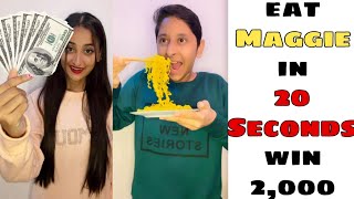 Eat Maggie in 20 Seconds and Win 2000 Rupees ytshorts shorts [upl. by Handel814]