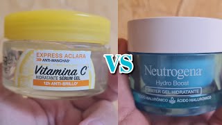 ¿Cuál hidrata más 🌟🤭 Garnier Vitamina C vs Neutrogena Hydra Boost [upl. by Ahon]