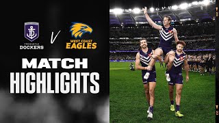 Fremantle v West Coast Eagles Highlights  Round 22 2022  AFL [upl. by Dekow]