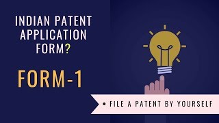 Indian Patent Application form  Form 1  How to file a Patent in India [upl. by Gosney]