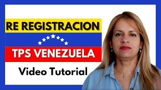 🔴🔴 REREGISTRACION al TPS VENEZUELA  Video TUTORIAL 🔴🔴 [upl. by Umeh]