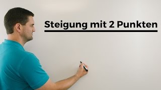 Steigung mittels 2 Punkten für Differentialrechnung  Mathe by Daniel Jung [upl. by Lachman]