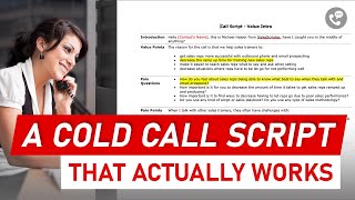 Cold Call Script for Financial Advisors [upl. by Faina114]