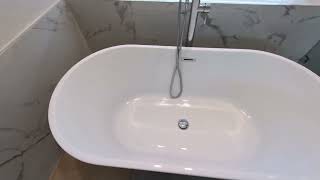 WOODBRIDGE 59 Acrylic Freestanding Bathtub Contemporary Soaking Tub Review [upl. by Llenoj579]