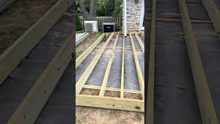 Deck framing floor joists [upl. by Keyser61]