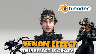 Grow Venom Tendrils Over Any 3d Object  Venom Effect in Blender [upl. by Lahcym]