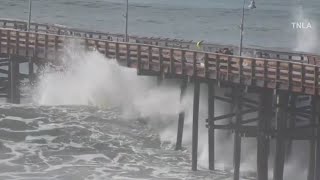 Massive waves slam Ventura [upl. by Evette]