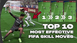 TOP 10 MOST EFFECTIVE SKILL MOVES IN FIFA23 w CONTROLS [upl. by Mimi]