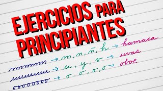 ✍️ 7 EJERCICIOS de CALIGRAFÍA para PRINCIPIANTES del TRAZO a la LETRA a la PALABRA [upl. by Wenz791]