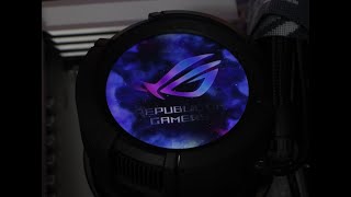 ASUS ROG Strix LC III 360 ARGB LCD unboxing amp LCD functions [upl. by Poore]