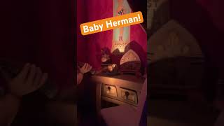 Baby Herman in Roger Rabbit’s Car Toon Spin queue at Disneyland Toontown [upl. by Alohs156]