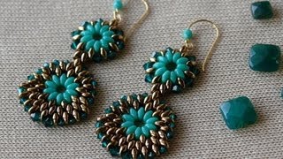 Sidonias handmade jewelry  Superduo earrings [upl. by Thurlough]