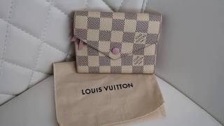 Authentic Louis Vuitton Damier Azur Victorine Wallet [upl. by Ellohcin852]