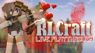 CRYING PANICKING SURVIVING 🔴 RLCraft Live Playthrough EP1 [upl. by Adnohryt143]