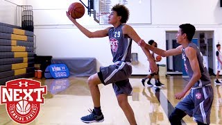 Devin Askew GOES OFF in 1 on 1 drills at UA Next Jr NBA Combine in Los Angeles [upl. by Chao]